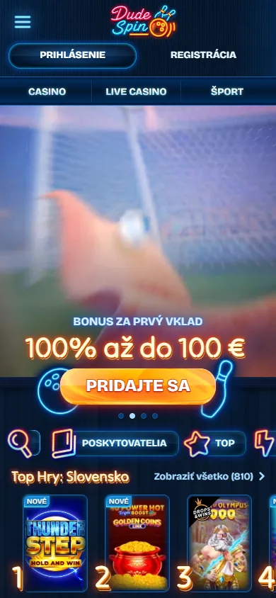 Dudespin Casino mobile home website