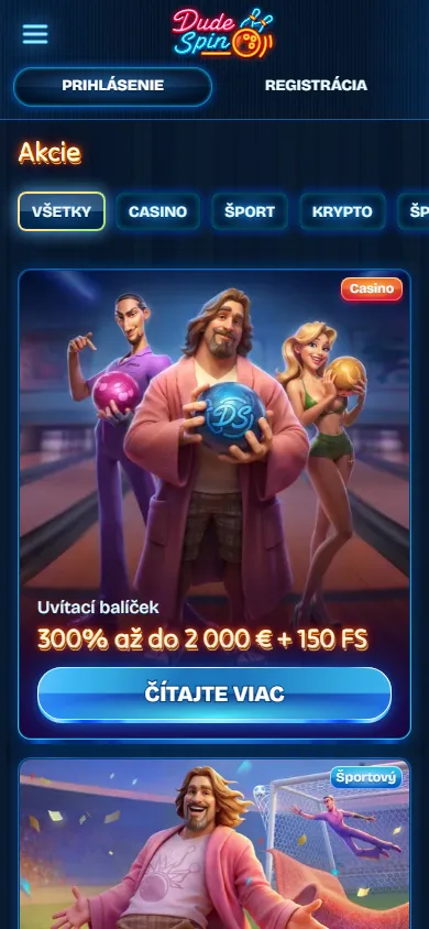 Dudespin Casino mobile promotions area